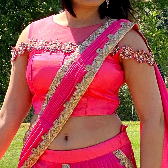 Lengha butterfly saree, indian - Picture 2 of 4